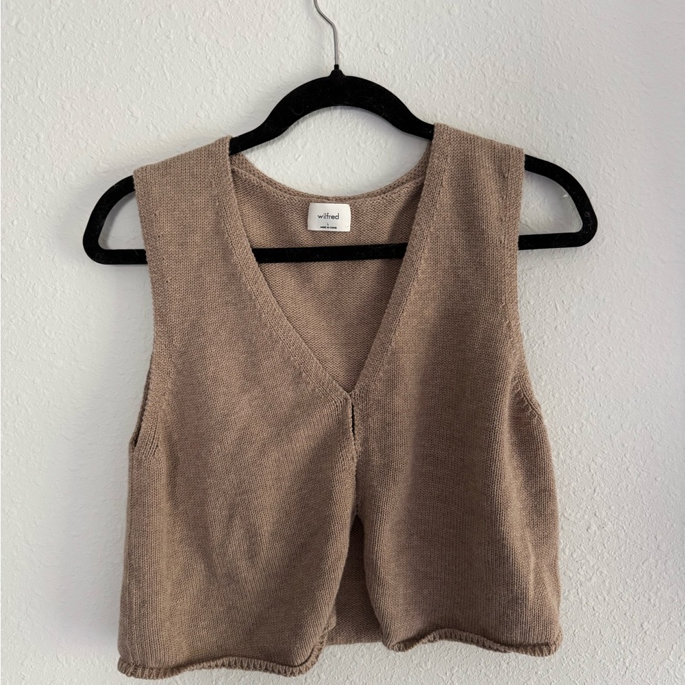 Aritzia Brown Knit Sleeveless Top